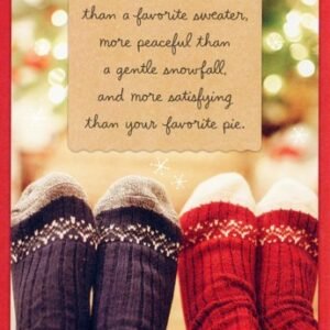Religious ROMANTIC CHRISTMAS Greeting Card FOR LOVER, Cozy Socks by DaySpring +✉