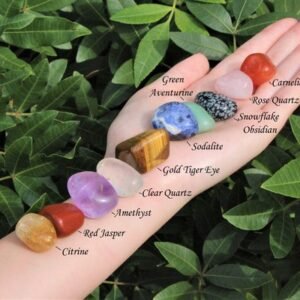 Beginners Crystal Kit, 10 pcs In Velvet Pouch: Most Popular Tumbled Stones Set