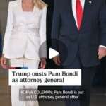 President Trump announced Thursday that Attorney General Pam Bondi is out from the top …