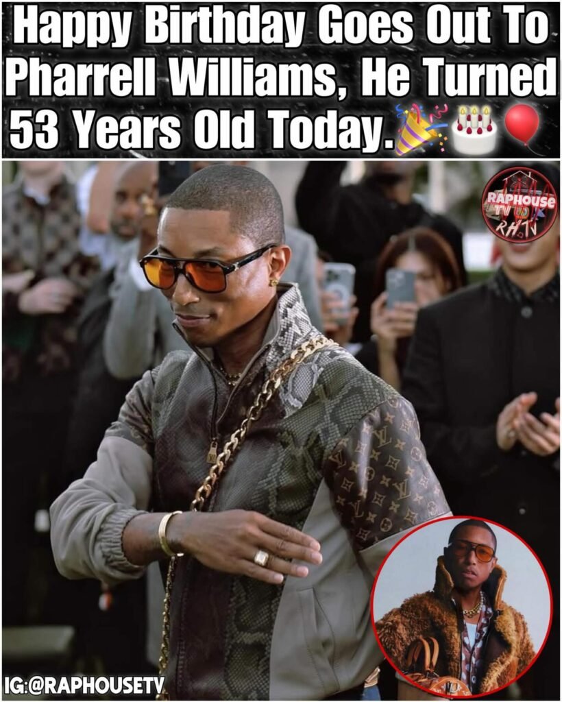 Pharrell Williams celebrates his 53rd birthday today, marking decades of influence in music, fashion, and culture. From producing timeless hits to shaping global style trends, Pharrell continues to prove his creativity has no limits. His impact goes far beyond charts—he’s inspired generations with his vision, positivity, and unique sound. 🎉🎂