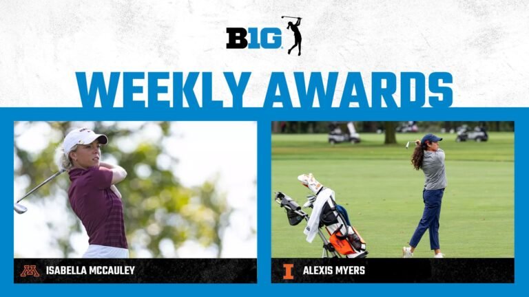Minnesota’s McCauley, Illinois’ Myers Receive Weekly Women’s Golf Honors
