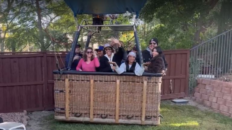 WATCH: Hot air balloon makes surprise landing in California homeowner’s backyard