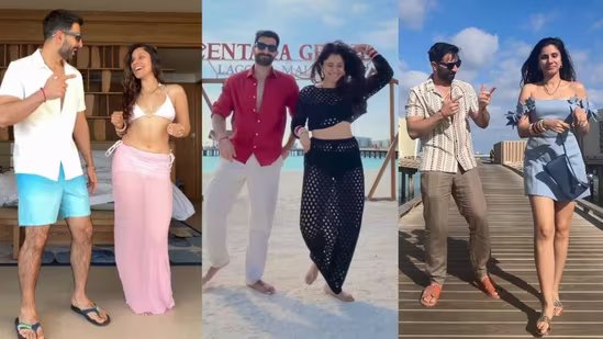 Couple flaunts honeymoon style in Maldives, but it’s the Indian bride’s chooda and mangalsutra look that grabs attention