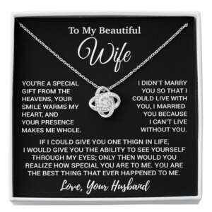 To My Wife Necklace, Christmas Gifts For Women, Anniversary Gift For Wife