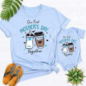 First Mothers Day Shirt 2026  Matching Mom and Baby Outfit, Gifts for Mother Day