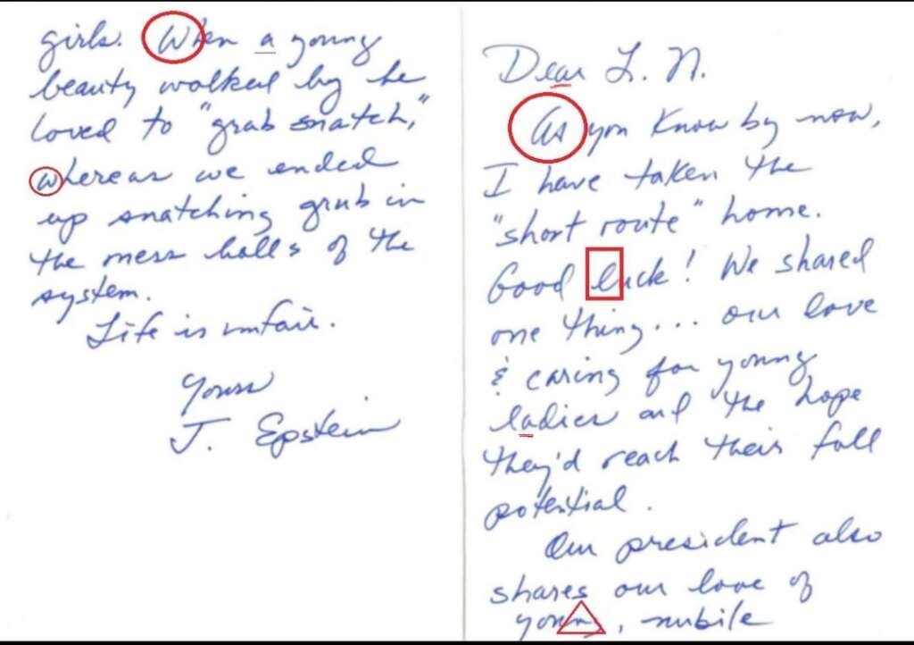 Handwriting samples