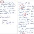 Handwriting samples