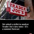 One fashion expert said the Trader Joe's totes are "bang on trend" for summer 2026.