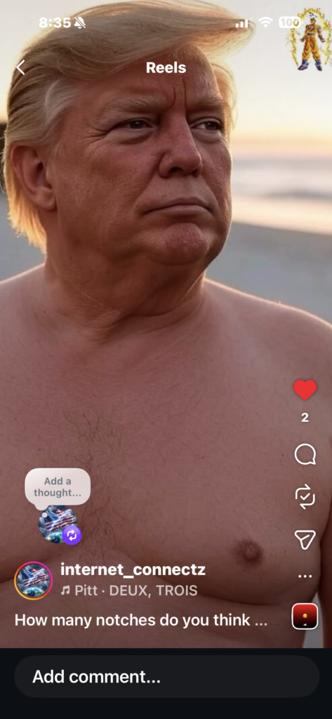 Shirtless Epstein Trump MEme Reels 2