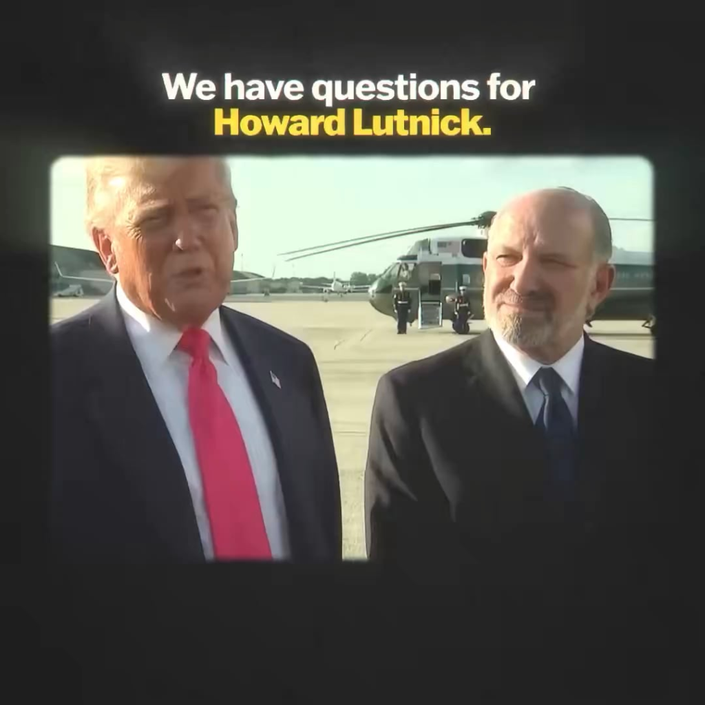 Oversight Dems release a video about Howard Lutnick ahead of his deposition tomorrow, May 6th.