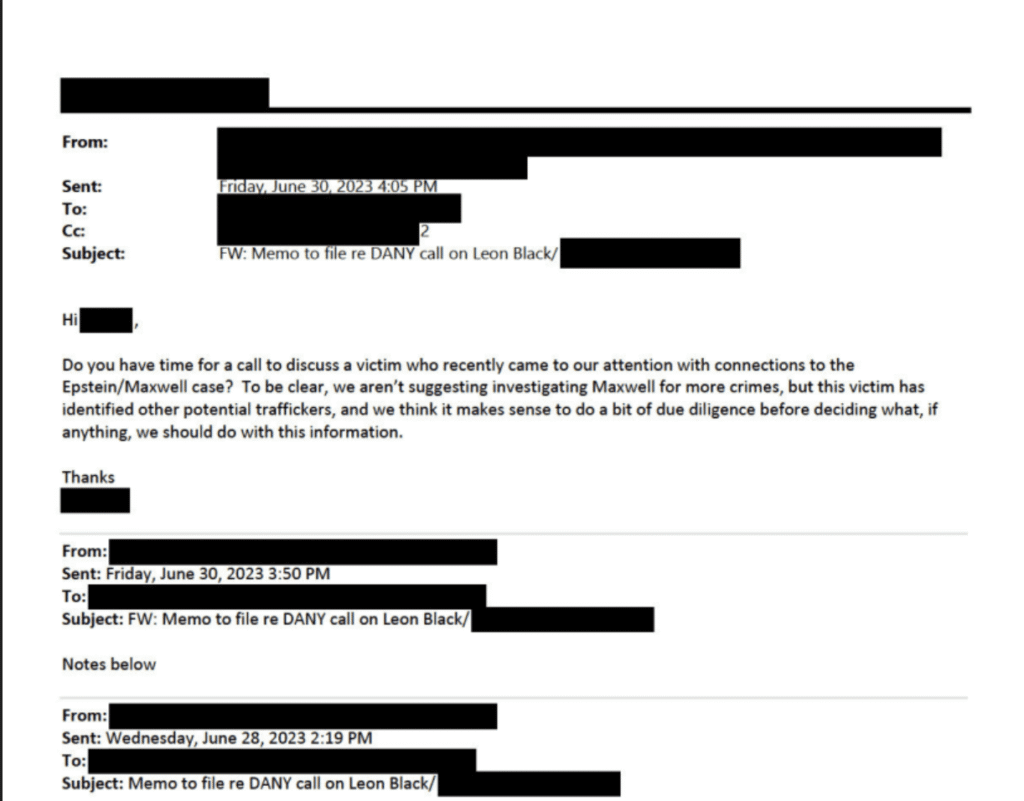 8,105 Documents Name Leon Black in Epstein DA Investigation
