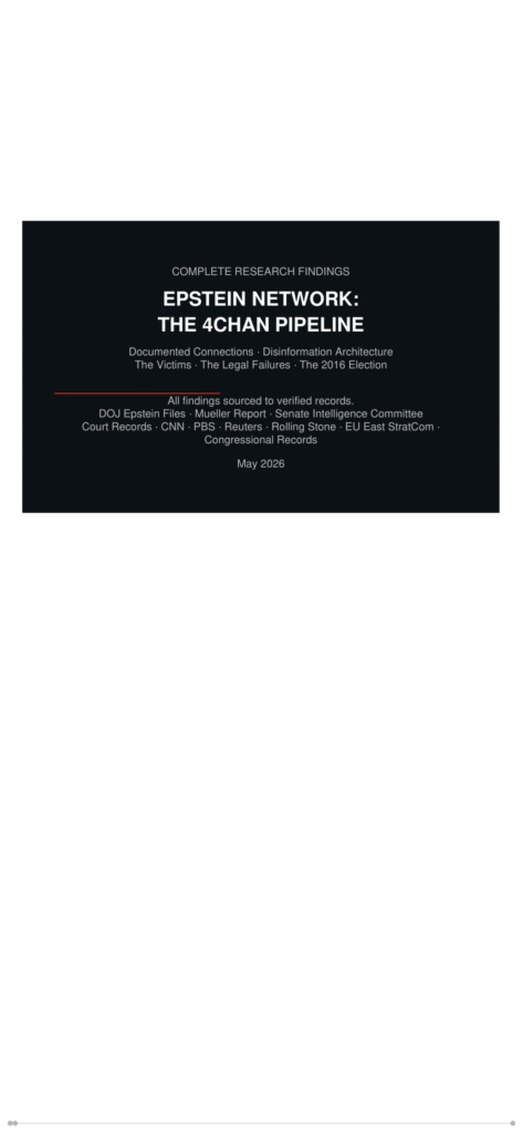 Epstein’s Network: 4CHAN.