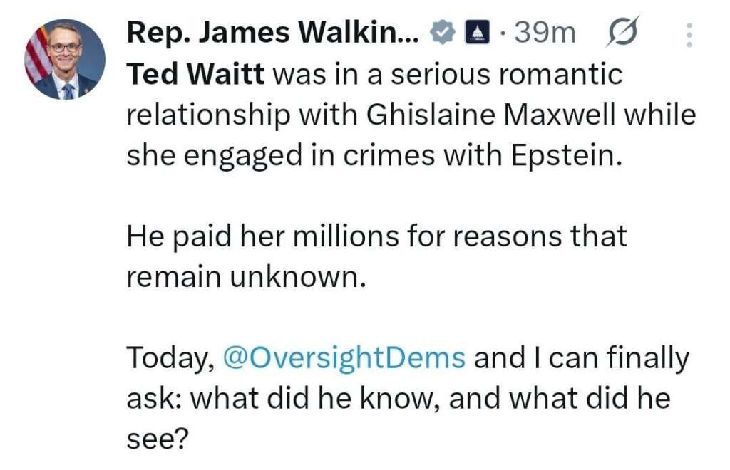 Ted Waitt, Ghislaine Maxwell’s ex-boyfriend, to appear before the House Oversight Committee today