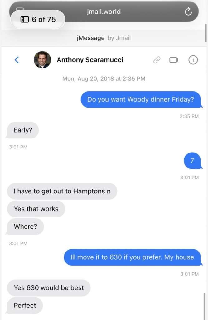 JMail added a text message chain feature – these are my top 20 screenshots 👀 https://jmail.world/messages