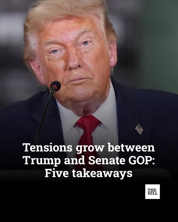 Tensions are rising between President Trump and Senate Republicans, and their … – Facebook