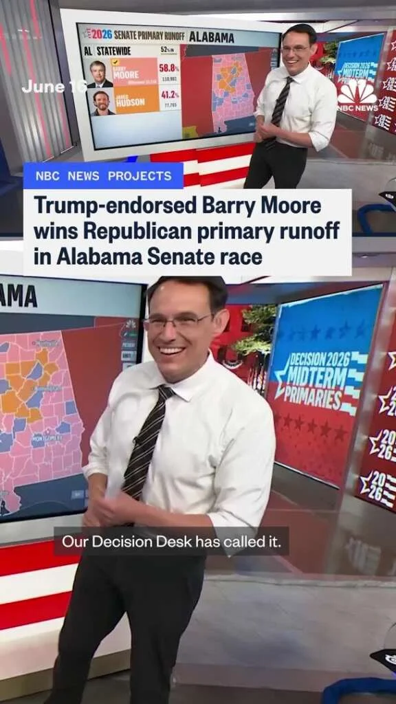 Rep. Barry Moore won the Republican primary runoff in the Alabama Senate race, NBC … – Facebook