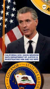 California Governor Gavin Newsom said on Monday that the Department of Justice is investigating him as well as his wife, and claimed that President Trump is “coming after me because I’m considering running for president.” ABC News’ Mary Bruce reports. https://abcnews.visitlink.me/qBHE21