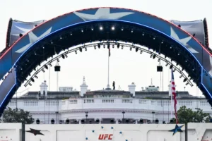 Trump celebrates turning 80 with a UFC cage-fighting event while big issues loom over his presidency – AP News