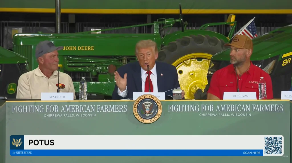 Trump in Wisconsin says his policies have helped farmers, vows to bring down prices – WisPolitics