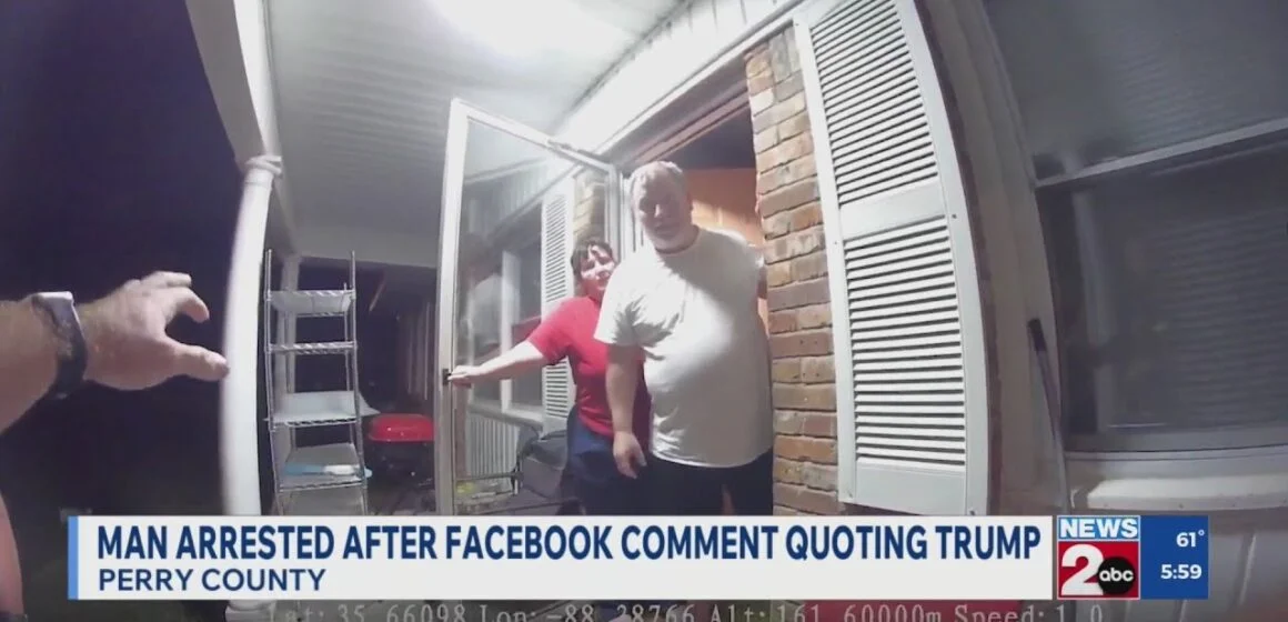 Man arrested after Facebook comment quoting President Trump