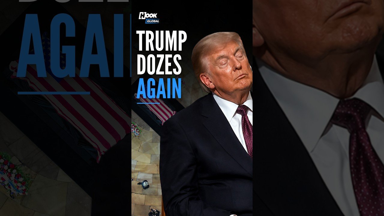 Donald Trump Appears to Doze Off During Lindsey Graham’s Funeral Beside JD Vance