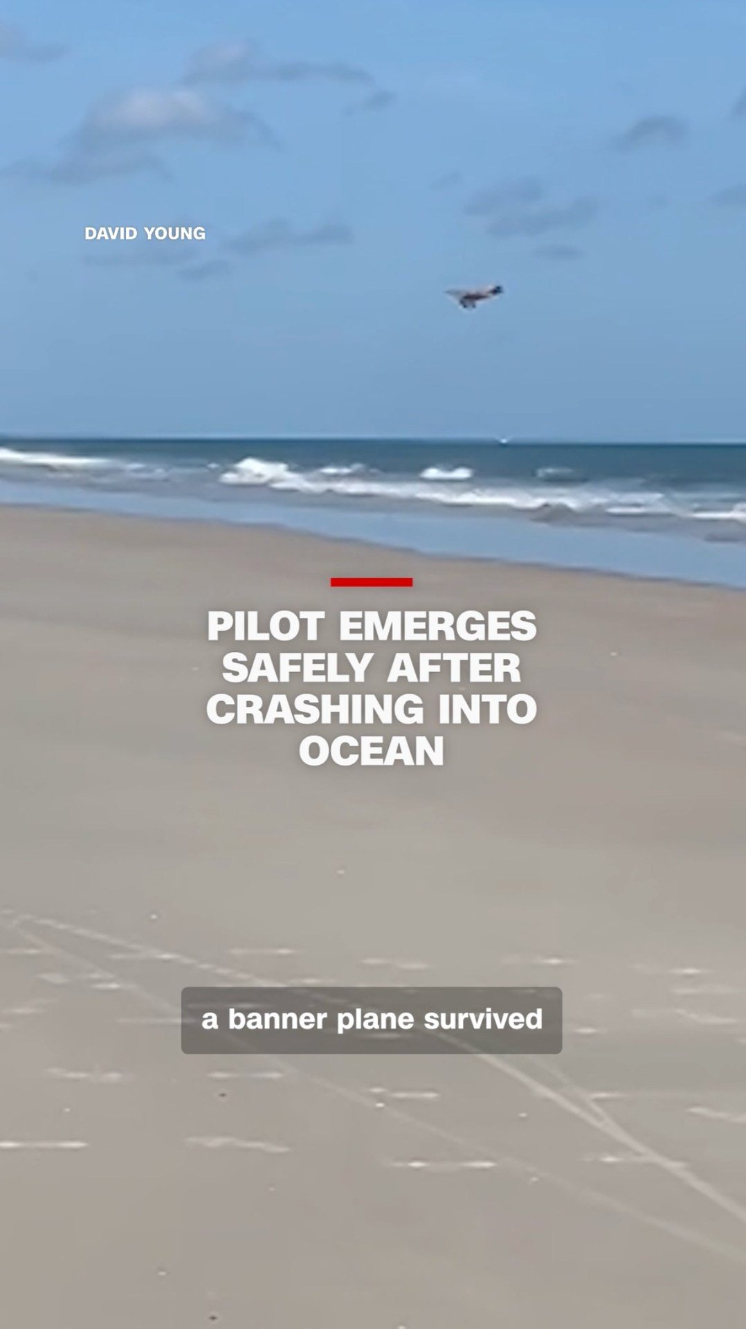 A Florida man who was piloting a banner plane near New Smyrna Beach in Florida survived ...