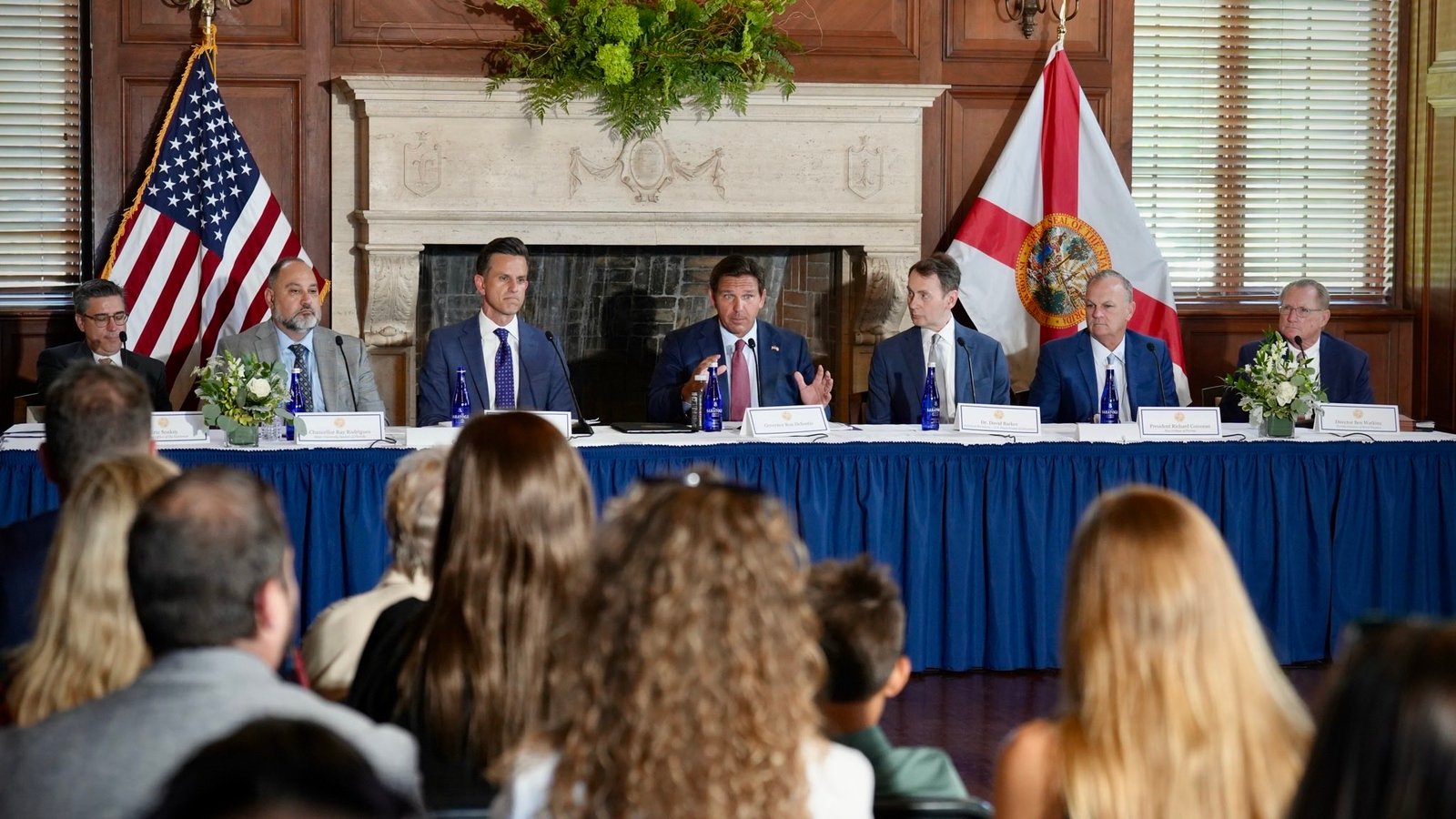Ron DeSantis on X: "Today at @NewCollegeofFL, I hosted a roundtable to highlight Florida’s continued leadership in education. Florida has ranked #1 in higher education for ten consecutive years because we’re committed to academic quality and value for students.
 
Education Secretary Linda McMahon"
