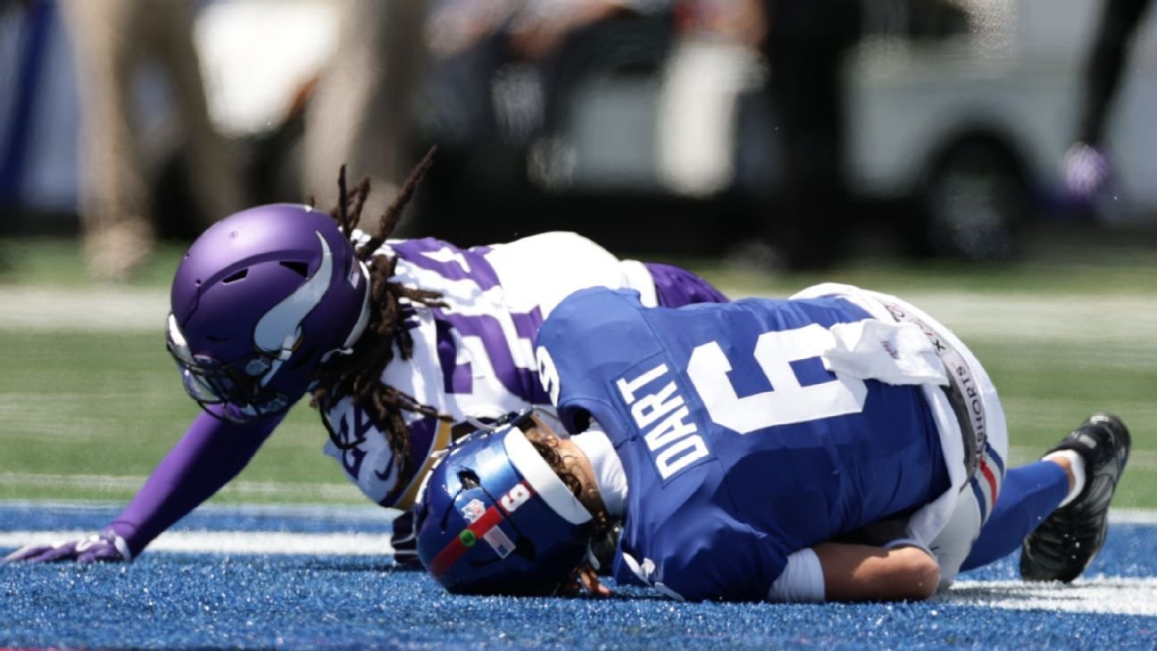 Giants QB Jaxson Dart 'puzzled' by latest concussion test request