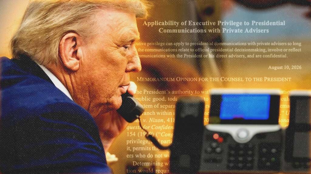 Trump administration claims executive privilege over White House conversations with private advisers - Reason Magazine