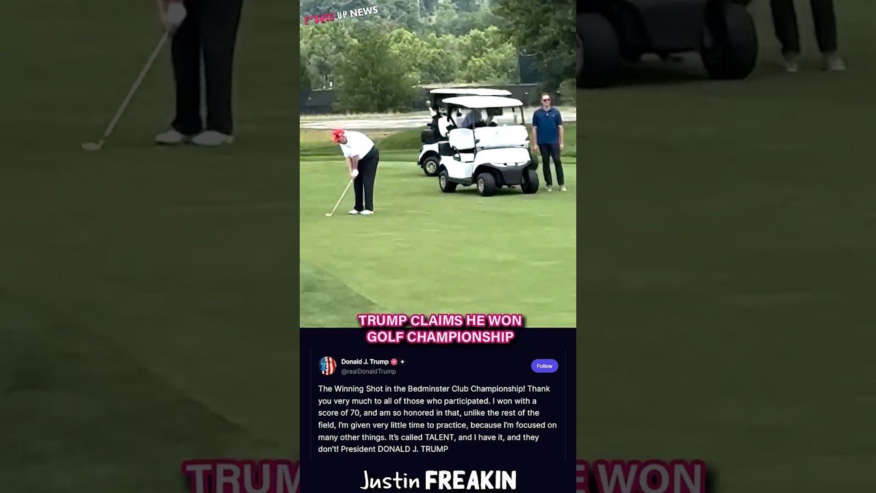 Trump Claims He Won The Bedminster Club Golf Championship (He Owns The Club)