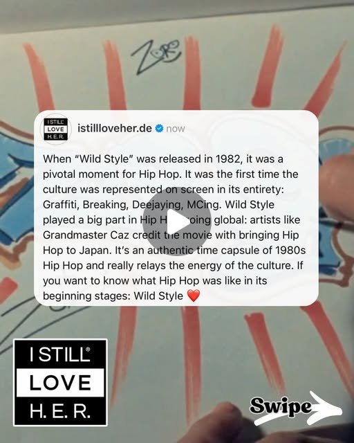 Graffiti, Breaking, Deejaying, MCing. Wild Style played a big part in Hip Hop going global - Instagram