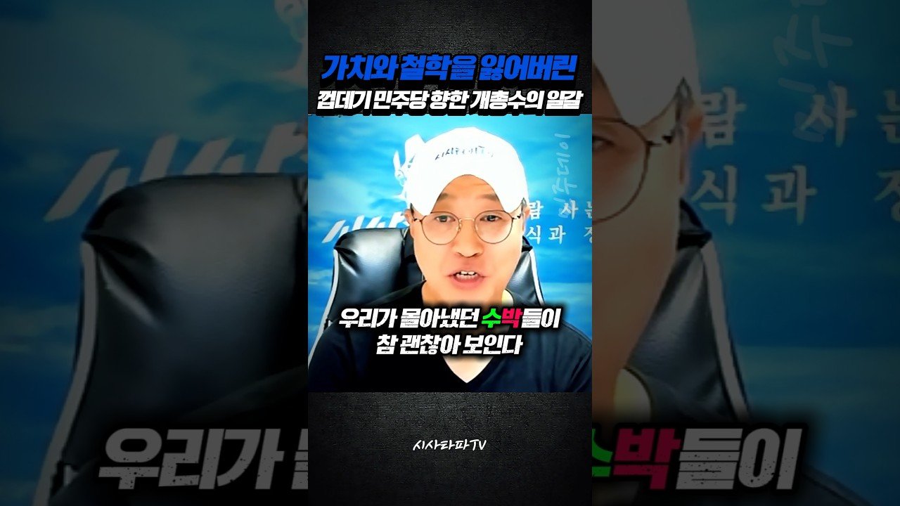진보의 가치와 철학을 잃어버린 껍데기 민주당을 향한 개총수의 미친 일갈