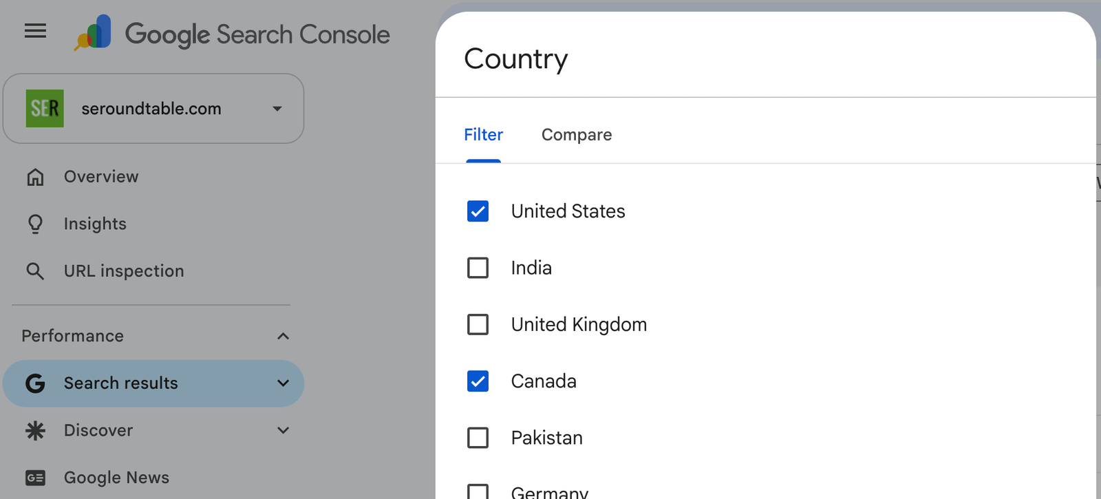 Google Search Console Performance Report Country Filters Multiple Selection - Search Engine Roundtable