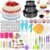 469x Set Cake Decorating Supplies Kit Baking Tools Turntable Stand Cupcake liner