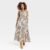 Women’s Sleeveless A-Line Dress – Knox Rose Tan Floral M
