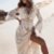 Women’s Boho Maxi Lace V Neck Flare Sleeve Dress Summer Party Beach Sundress