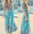 Women’s Lady Boho Kimono Sleeve Floral Long Maxi Summer Beach Dress Sundress