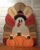 12″ TURKEY Shelf Sitter Pumpkins Plaque Pumpkin Fall Decor Handcrafted Autumn